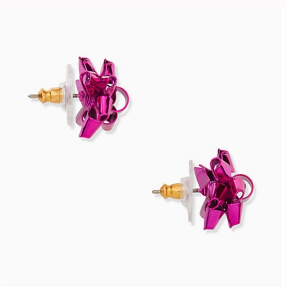 NWT Kate Spade Pink Bourgeois Bow Stud Earrings - Picture 2 of 6